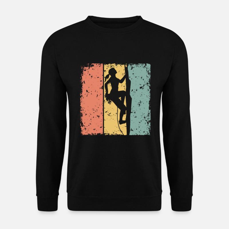 Frauen Klettern retro - Unisex Pullover - Schwarz
