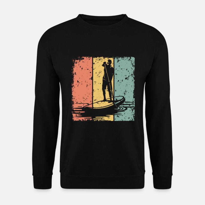 Paddleboard Retro - Unisex Pullover - Schwarz