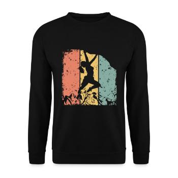 Femmes Escalade rétro - Sweat-shirt Unisexe - noir - Devant - Alina (178cm) & Michal (187cm)