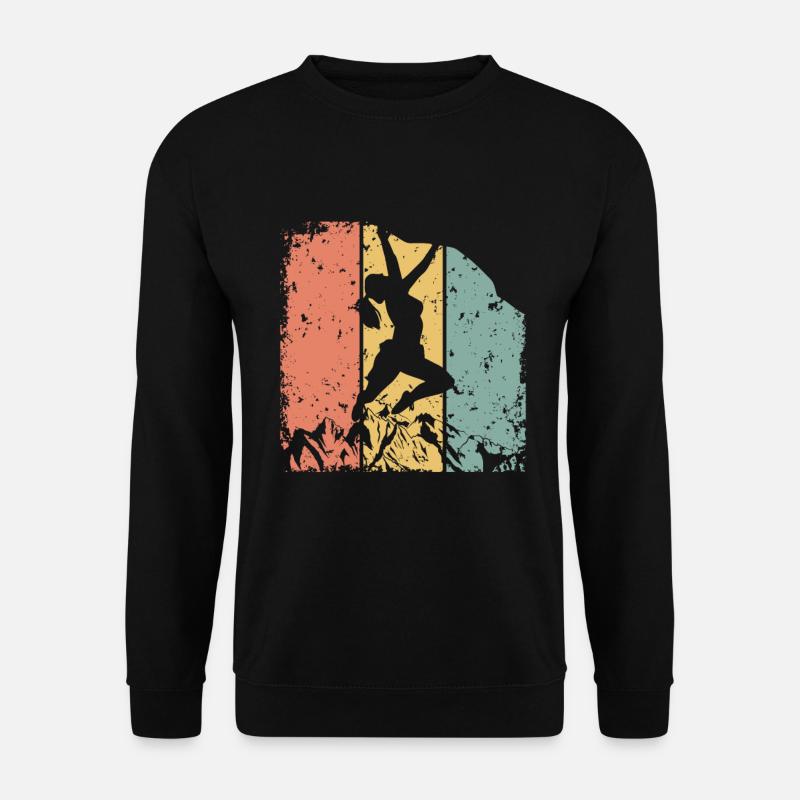 Frauen Klettern retro - Unisex Pullover - Schwarz