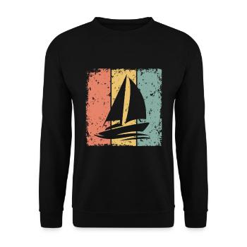 Sailing retro - Unisex Sweatshirt - black - Front - Alina (178cm) & Michal (187cm)