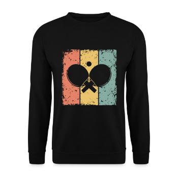 Tennis de table rétro - Sweat-shirt Unisexe - noir - Devant - Alina (178cm) & Michal (187cm)