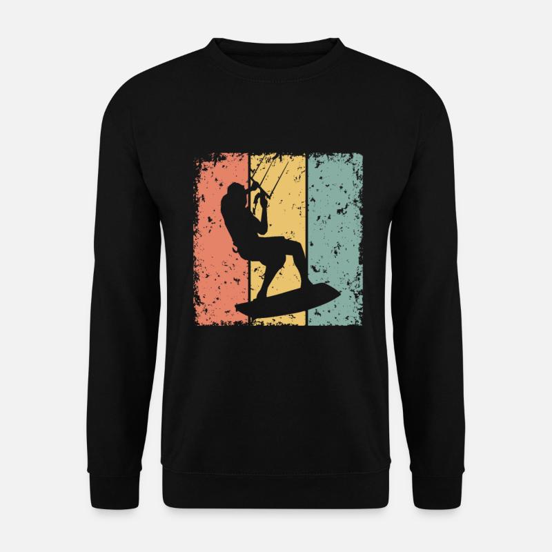Kitesurfing retro - Unisex Sweatshirt - black