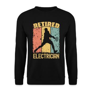 Tennis retired electrician - Unisex Sweatshirt - black - Front - Alina (178cm) & Michal (187cm)