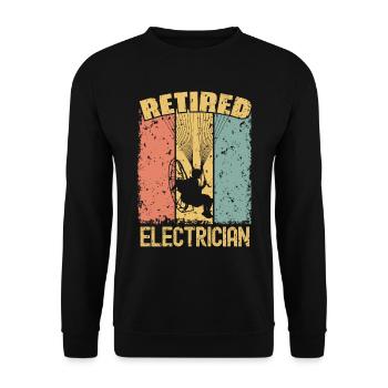 Paramoteur électricien à la retraite - Sweat-shirt Unisexe - noir - Devant - Alina (178cm) & Michal (187cm)