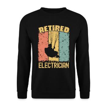 Paragliding retired electrician - Unisex Sweatshirt - black - Front - Alina (178cm) & Michal (187cm)