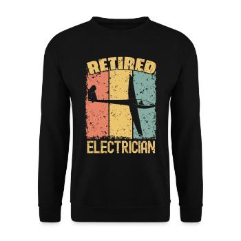 Électricien retraité de vol à voile - Sweat-shirt Unisexe - noir - Devant - Alina (178cm) & Michal (187cm)
