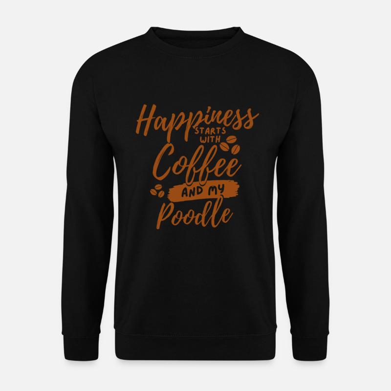 Kaffeepudel-Liebhaber - Unisex Pullover - Schwarz