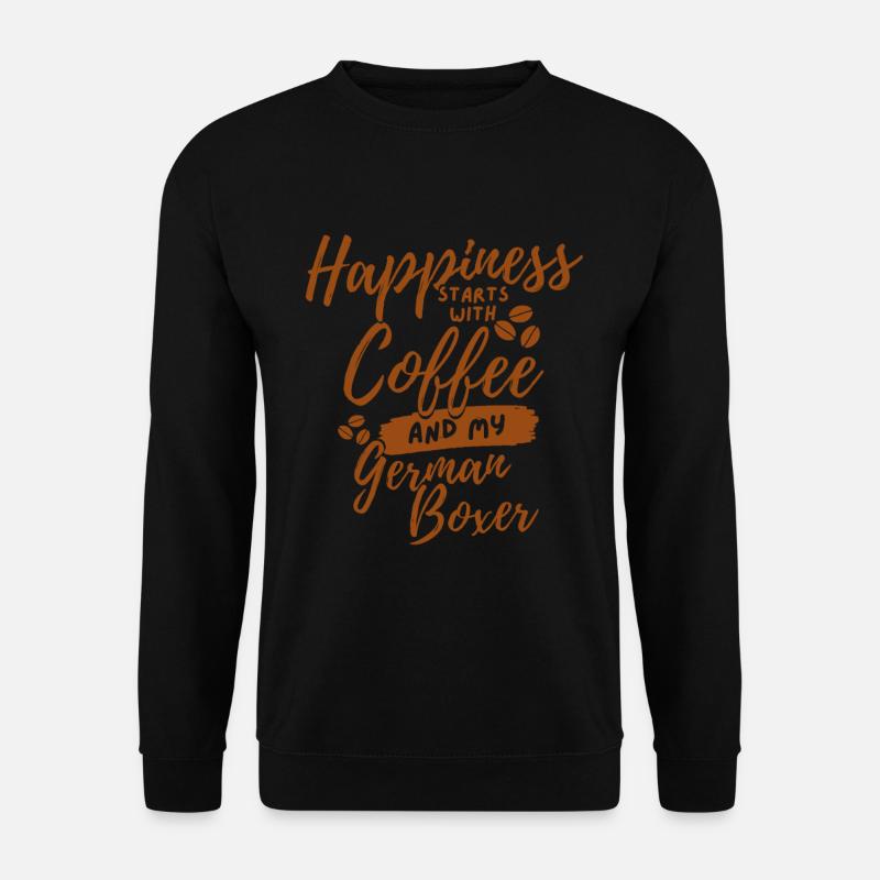 Coffee German-boxer lover - Unisex Sweatshirt - black