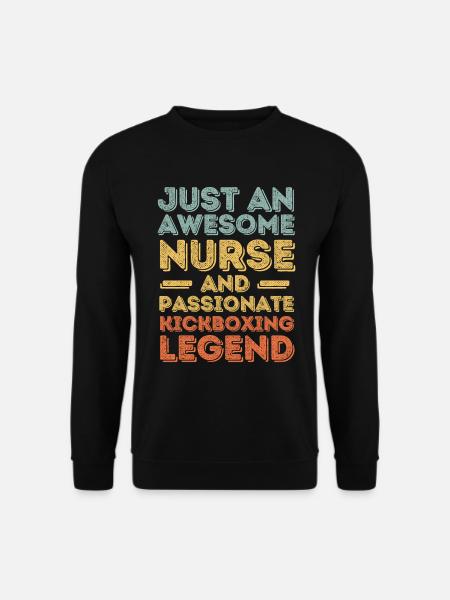 Nurse Kickboxing legend retro - Unisex Sweatshirt - black