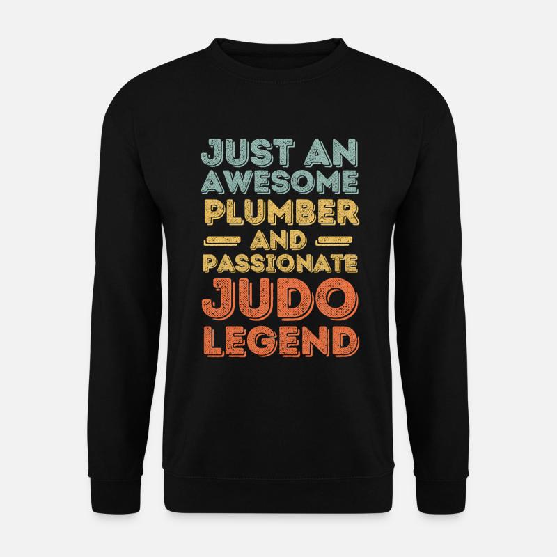 Klempner Judo-Legende Retro - Unisex Pullover - Schwarz