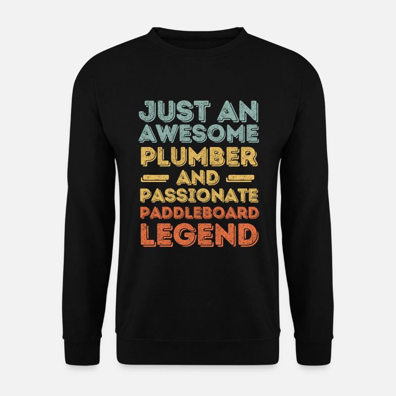 Plumber Paddleboard legend retro - Unisex Sweatshirt - black
