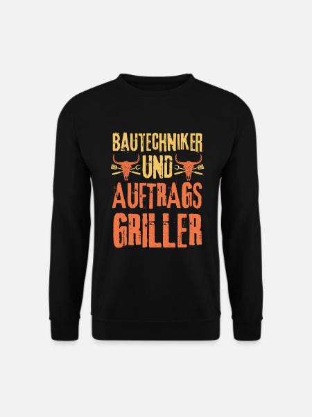 Bautechniker und Grillen - Unisex Pullover - Schwarz