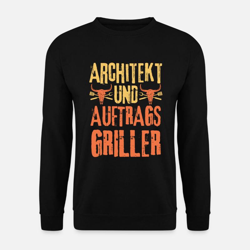 Architekt und Grillen - Unisex Pullover - Schwarz