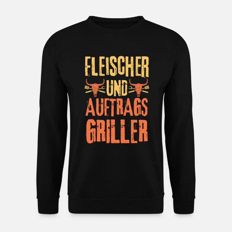 Fleischer und Grillen - Unisex Pullover - Schwarz