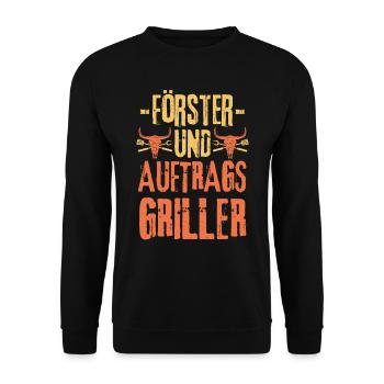 Förster und Grillen - Unisex Pullover - Schwarz - Vorne - Alina (178cm) & Michal (187cm)