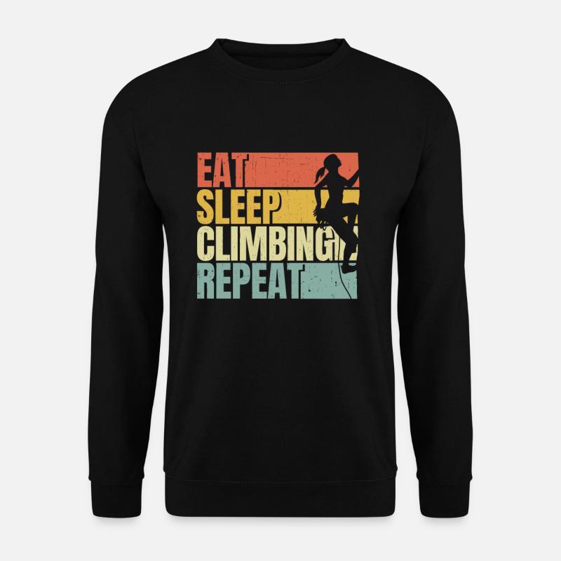 Eat sleep Climbing repeat - Unisex Sweatshirt - black