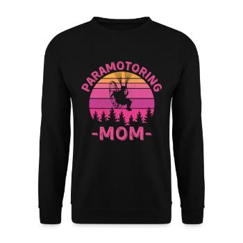 Maman paramoteur - Sweat-shirt Unisexe - noir - Devant - Alina (178cm) & Michal (187cm)