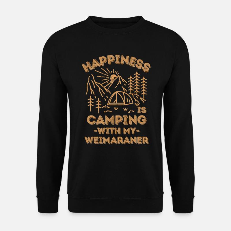 Camping with weimaraner - Unisex Sweatshirt - black