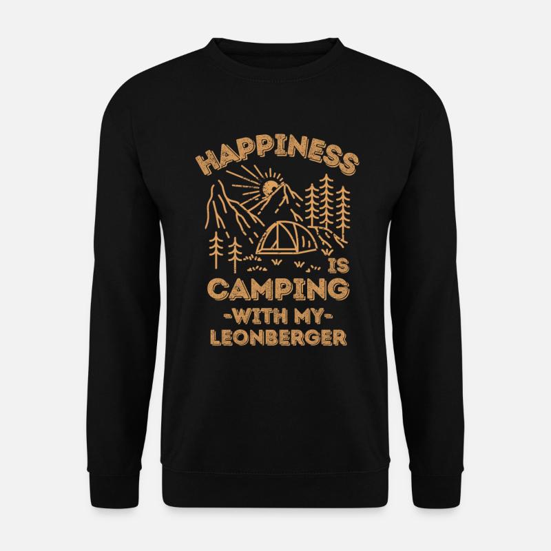 Camping with leonberger - Unisex Sweatshirt - black