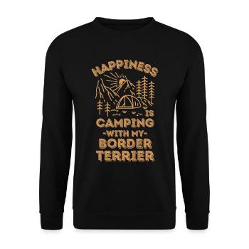 Camping avec border-terrier - Sweat-shirt Unisexe - noir - Devant - Alina (178cm) & Michal (187cm)