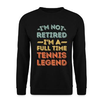 Retraité et légende du tennis - Sweat-shirt Unisexe - noir - Devant - Alina (178cm) & Michal (187cm)