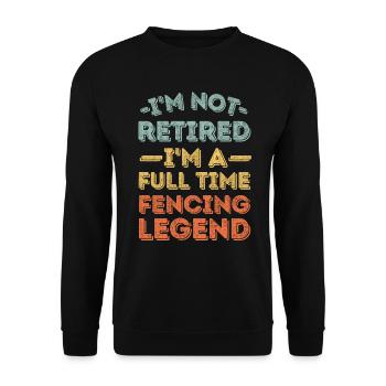 Retraité et légende de l’escrime - Sweat-shirt Unisexe - noir - Devant - Alina (178cm) & Michal (187cm)