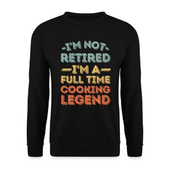 Retraité et légende de la cuisine - Sweat-shirt Unisexe - noir - Devant - Alina (178cm) & Michal (187cm)