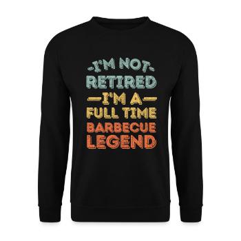 Retraité et légende du barbecue - Sweat-shirt Unisexe - noir - Devant - Alina (178cm) & Michal (187cm)