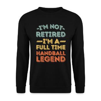Retraité et légende du handball - Sweat-shirt Unisexe - noir - Devant - Alina (178cm) & Michal (187cm)