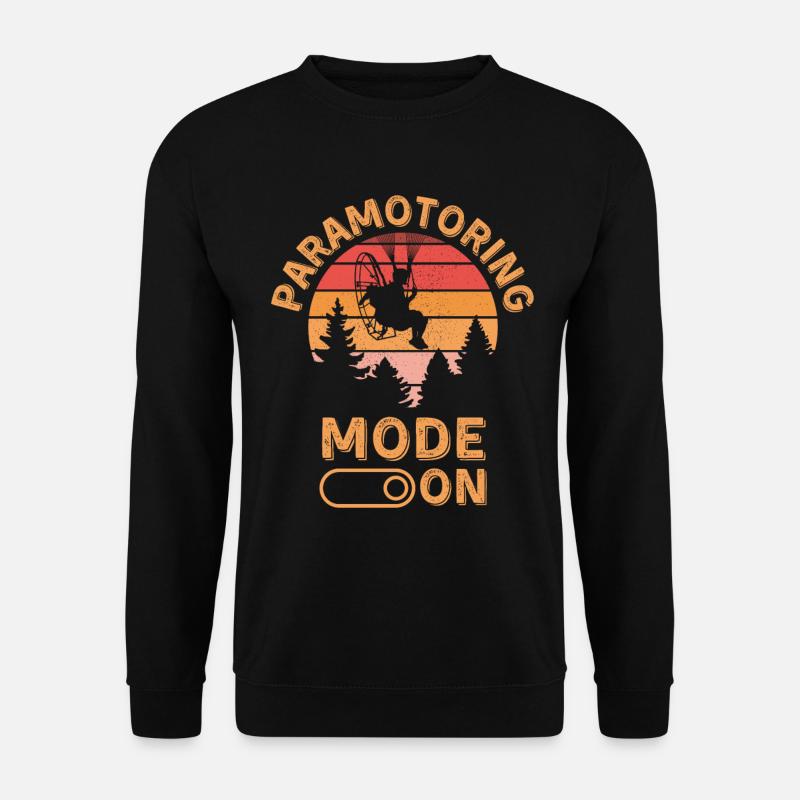 Paramotoring mode on - Unisex Sweatshirt - black