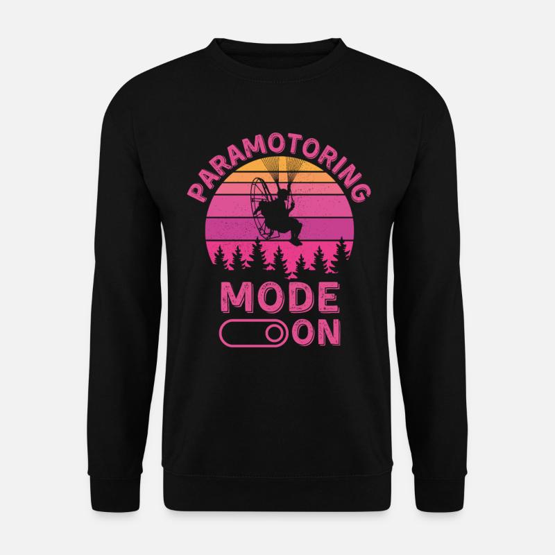 Paramotoring mode on - Unisex Sweatshirt - black