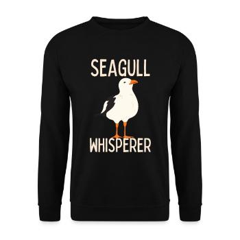 Mouette drôle Citation de Seagull - Sweat-shirt Unisexe - noir - Devant - Alina (178cm) & Michal (187cm)