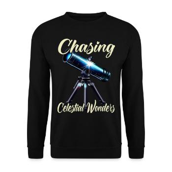 Chasing Celestial Wonders - Unisex Sweatshirt - black - Front - Alina (178cm) & Michal (187cm)