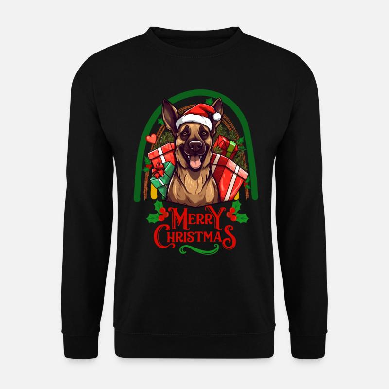 Deutscher Schäferhund Weihnachten - Unisex Pullover - Schwarz