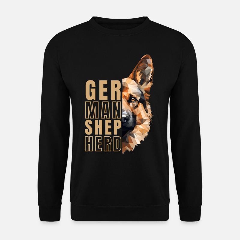 German Shepherd Lover Geometry - Unisex Sweatshirt - black