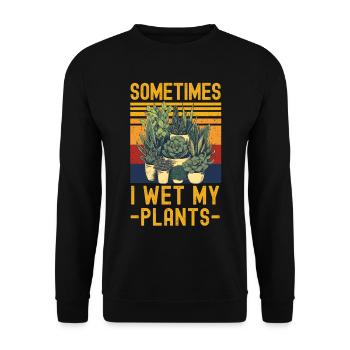 Sukkulenten Lustiger Spruch - Unisex Pullover - Schwarz - Vorne - Alina (178cm) & Michal (187cm)