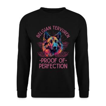 Tervueren Dog Lovers Belgian Shepherd Dog - Unisex Sweatshirt - black - Front - Alina (178cm) & Michal (187cm)