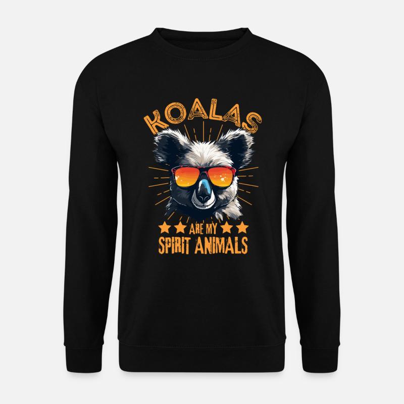 Koala mit Sonnenbrille - Unisex Pullover - Schwarz