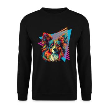 Papillon 80s style - Unisex Sweatshirt - black - Front - Alina (178cm) & Michal (187cm)