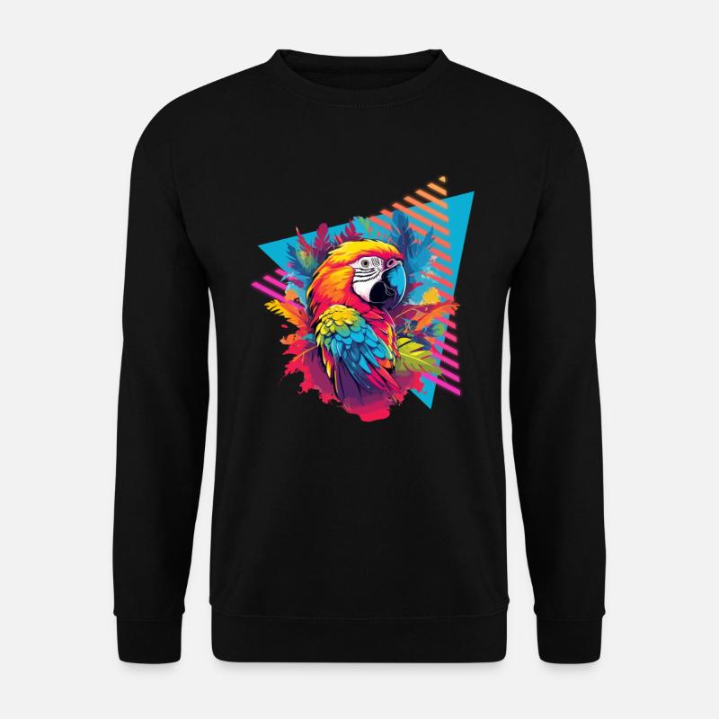 Parrot 80s style - Unisex Sweatshirt - black