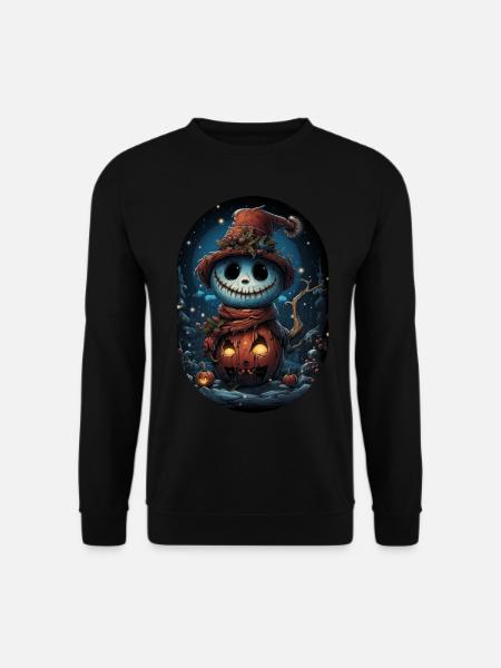 James the Friendly Halloween Snowman - Unisex Sweatshirt - black
