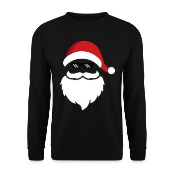 Weihnachtsmann - Unisex Pullover - Schwarz - Vorne - Alina (178cm) & Michal (187cm)