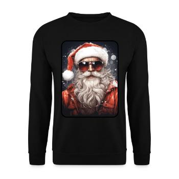 Cool Santa Claus - Unisex Sweatshirt - black - Front - Alina (178cm) & Michal (187cm)