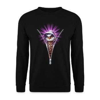 Blickfang für die Party - Unisex Pullover - Schwarz - Vorne - Alina (178cm) & Michal (187cm)