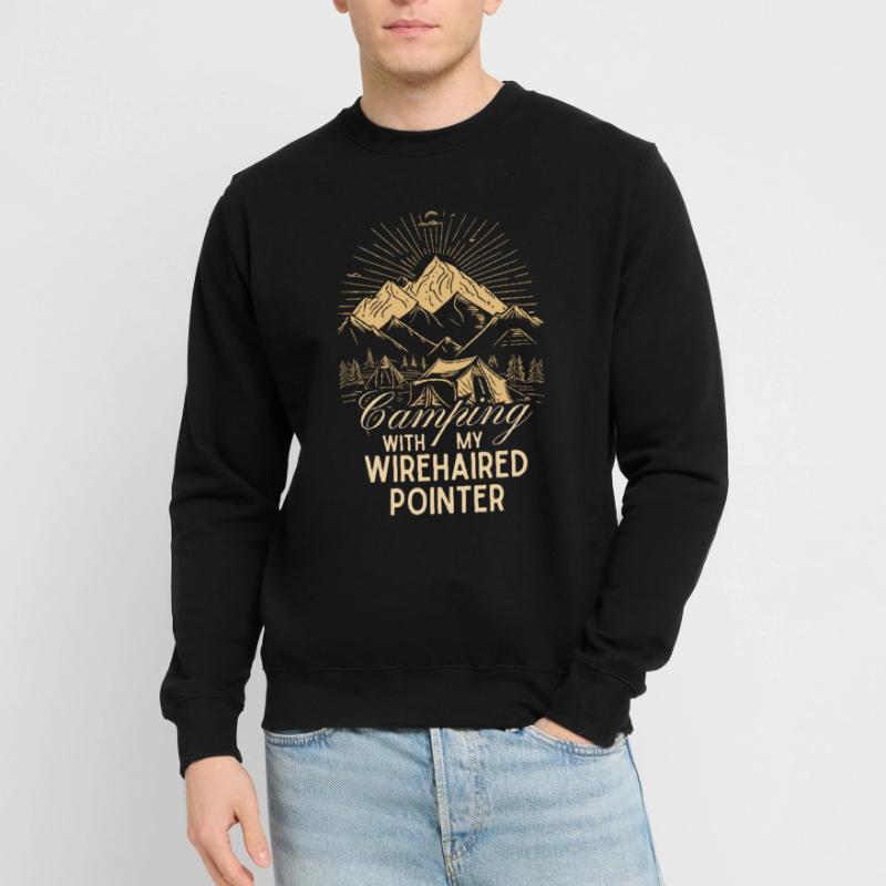 Deutsch Drahthaar Camping Wirehaired Pointer Unisex Pullover
