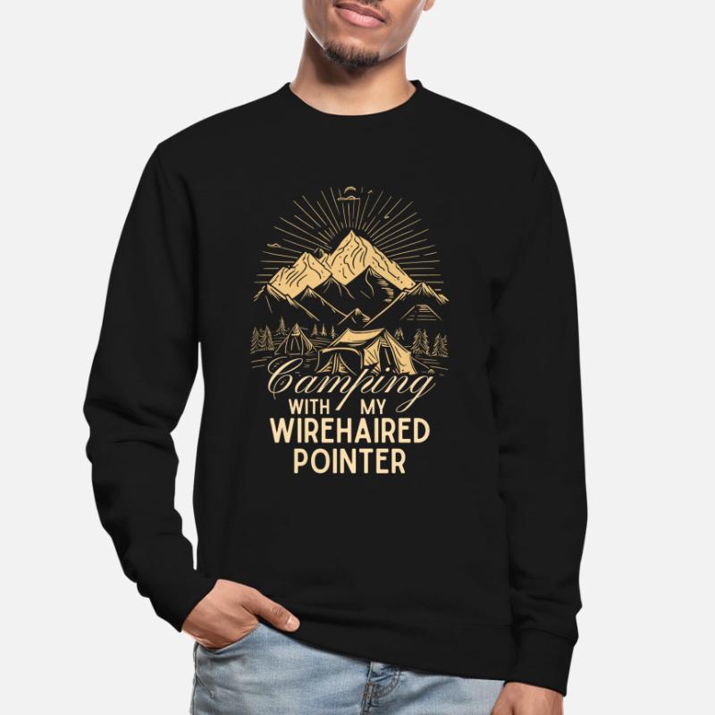 Deutsch Drahthaar Camping Wirehaired Pointer Unisex Pullover