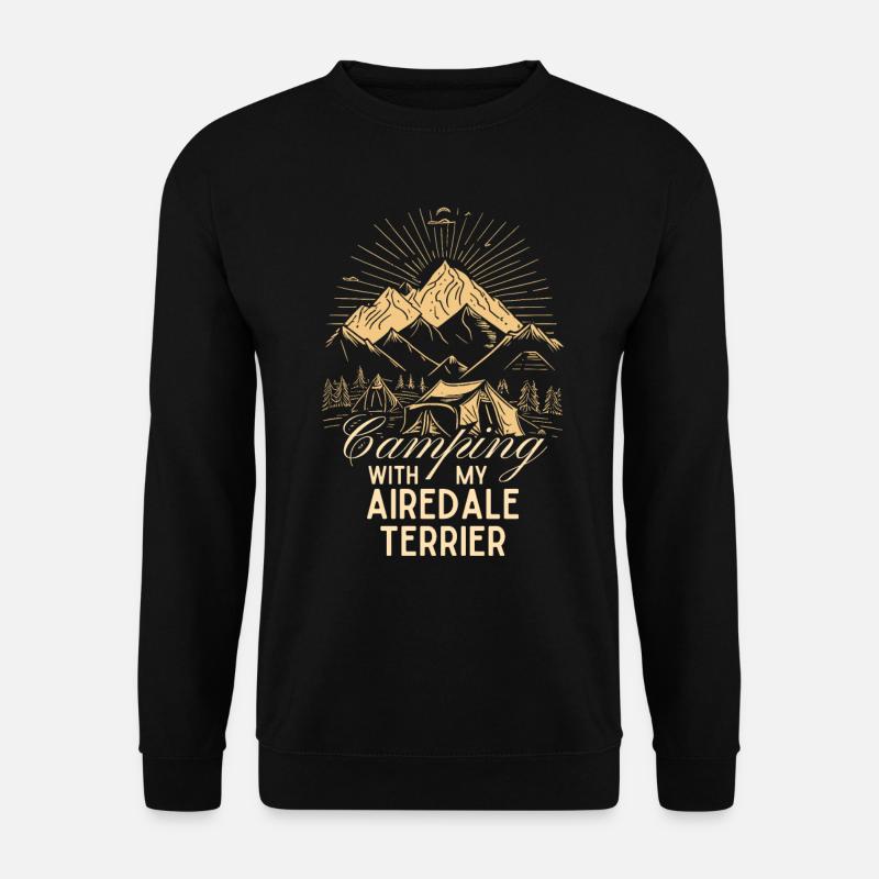 Airedale Terrier Camping - Sweat-shirt Unisexe - noir