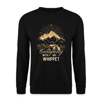 Whippet Camping - Unisex Pullover - Schwarz - Vorne - Alina (178cm) & Michal (187cm)