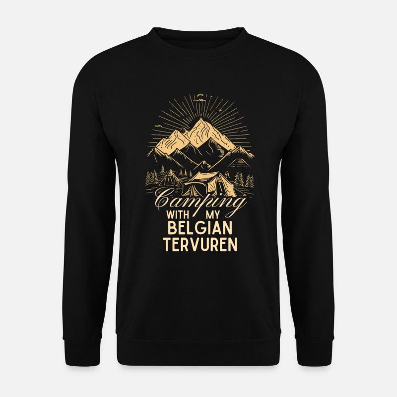 Belgischer Tervueren Camping - Unisex Pullover - Schwarz